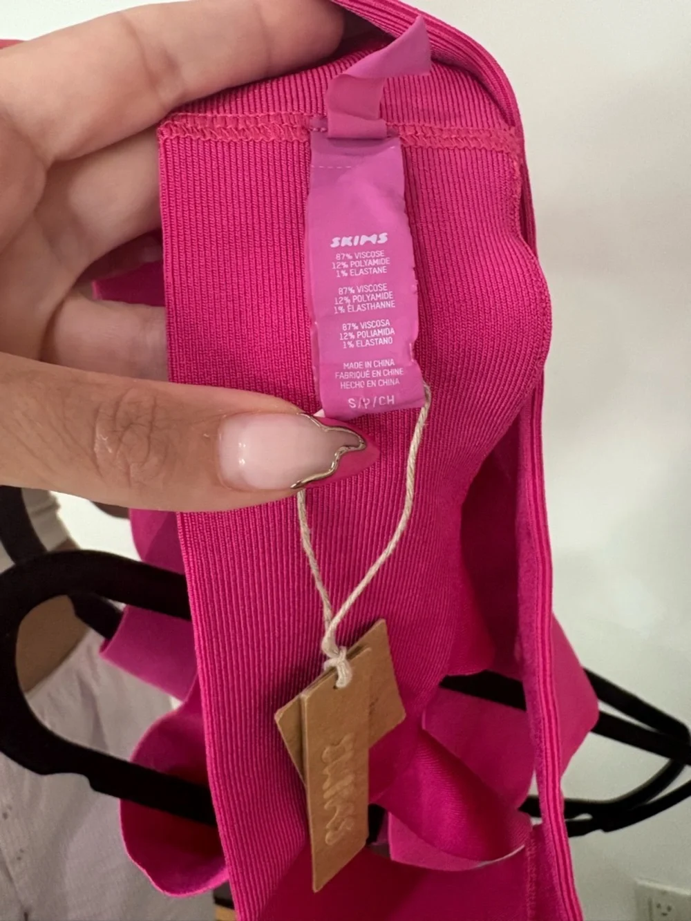 SKIMS KNIT SWIM TOP Fuchsia